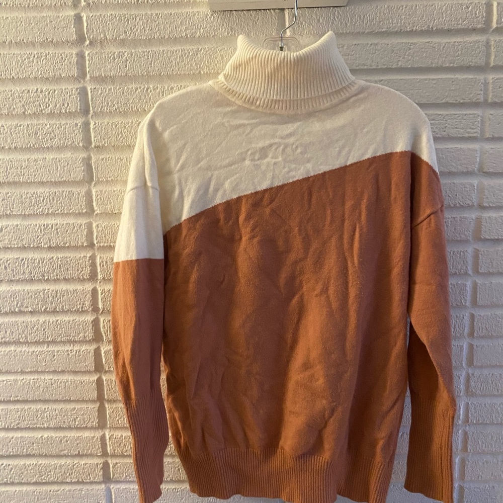 Color Block Sweater Turtleneck - image 2